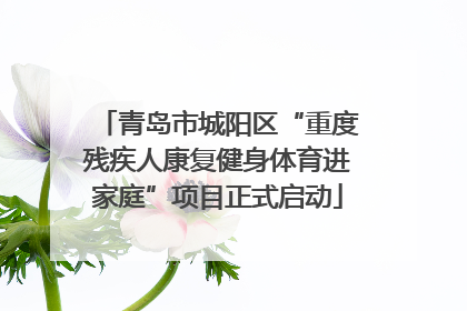 青岛市城阳区“重度残疾人康复健身体育进家庭”项目正式启动