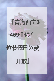 青海西宁3469个停车位节假日免费开放