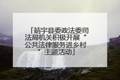 靖宇县委政法委司法局机关积极开展“公共法律服务进乡村”主题活动