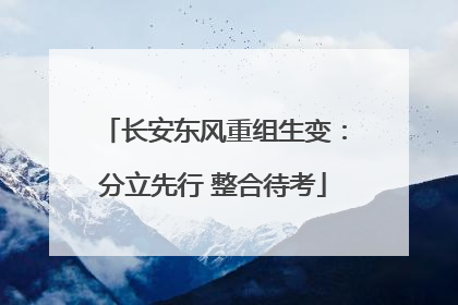 长安东风重组生变：分立先行 整合待考
