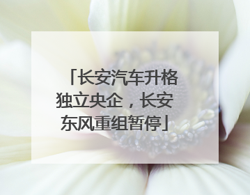 长安汽车升格独立央企，长安东风重组暂停
