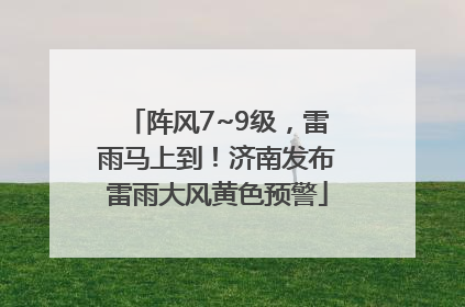 阵风7~9级，雷雨马上到！济南发布雷雨大风黄色预警