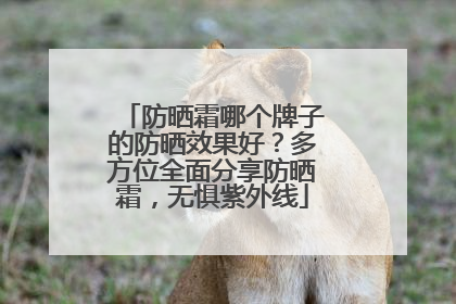 防晒霜哪个牌子的防晒效果好？多方位全面分享防晒霜，无惧紫外线