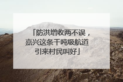 防洪增收两不误，嘉兴这条千吨级航道引来村民叫好