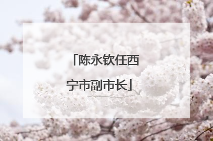 陈永钦任西宁市副市长