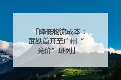 降低物流成本：武铁首开至广州“竞价”班列