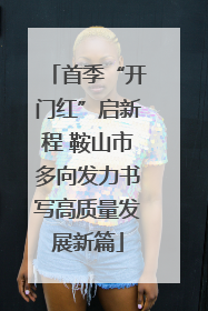 首季“开门红”启新程 鞍山市多向发力书写高质量发展新篇