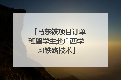 马东铁项目订单班留学生赴广西学习铁路技术