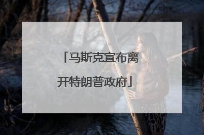 马斯克宣布离开特朗普政府