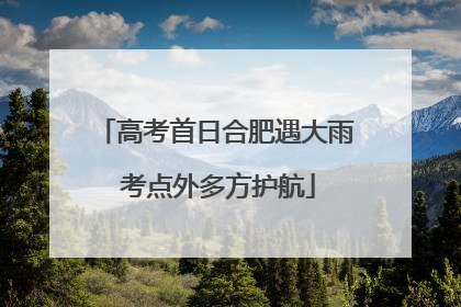 高考首日合肥遇大雨 考点外多方护航