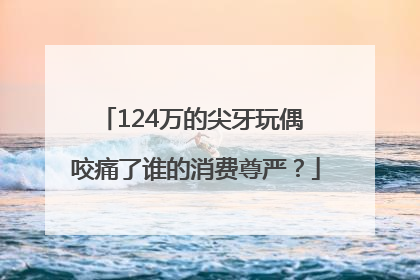 124万的尖牙玩偶 咬痛了谁的消费尊严？