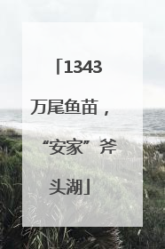 1343万尾鱼苗，“安家”斧头湖