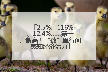 2.5%、116%、12.4%……第一、新高！“数”里行间感知经济活力