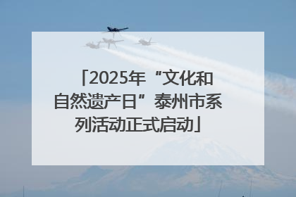 2025年“文化和自然遗产日”泰州市系列活动正式启动