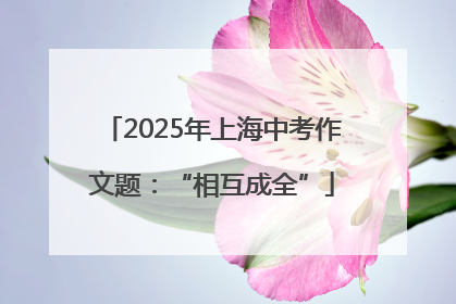 2025年上海中考作文题：“相互成全”
