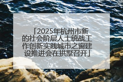 2025年杭州市新的社会阶层人士统战工作创新实践城市之窗建设推进会在拱墅召开