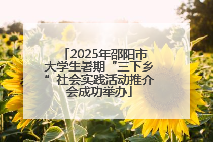 2025年邵阳市大学生暑期“三下乡”社会实践活动推介会成功举办