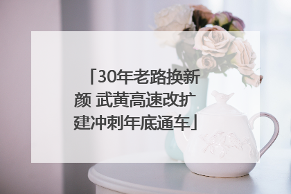 30年老路换新颜 武黄高速改扩建冲刺年底通车
