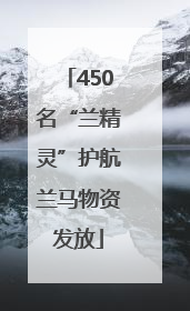 450名“兰精灵”护航兰马物资发放