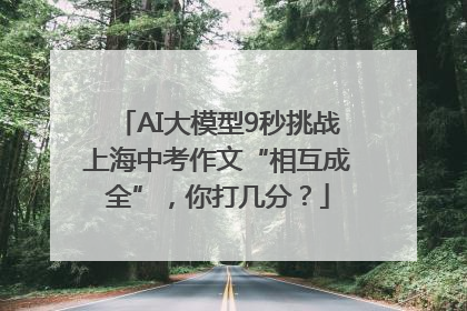 AI大模型9秒挑战上海中考作文“相互成全”，你打几分？