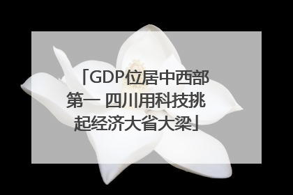 GDP位居中西部第一 四川用科技挑起经济大省大梁