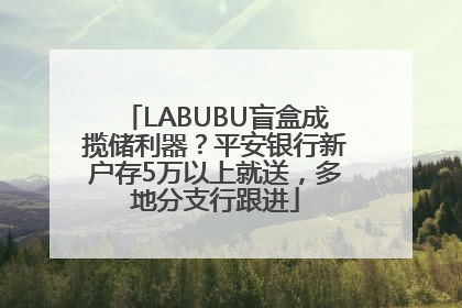 LABUBU盲盒成揽储利器？平安银行新户存5万以上就送，多地分支行跟进